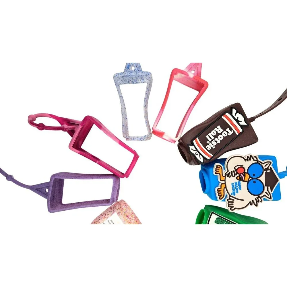 Bath & Body Works & Candy Theme Hand Sanitizer Holders Lot Of 10 Tootsie Glitter
